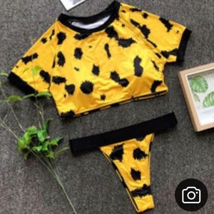 Crop Top Bikini Set